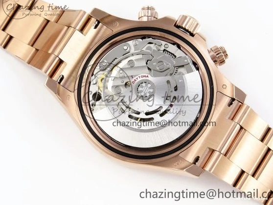 0104 DAYTONA 116505 RG OMF BEST EDITION BLACK RG DIAL ON RG BRACELET A7750 (SLIM MOVEMENT) Trendsetting 1797